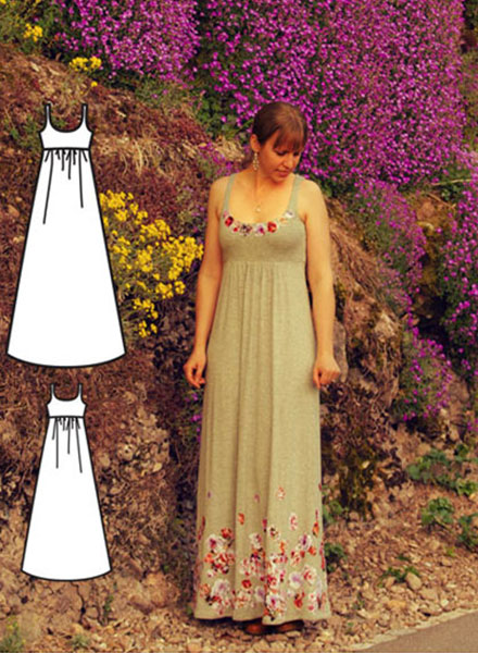 Celtic Wedding Dress PDF Sewing Pattern Long Sleeve Re